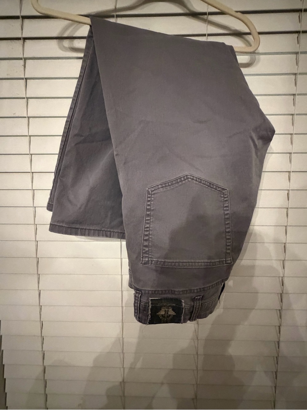 Dockers Jean Cut Straight Fit Mens 38x30 Gray 5 Pocket Chino Pants